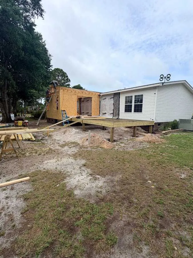 Addition framing on a single-story home